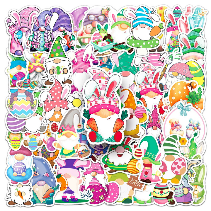 Easter Stickers Gnome Egg For Festival Scrapbooking Easter Gnome Stickers