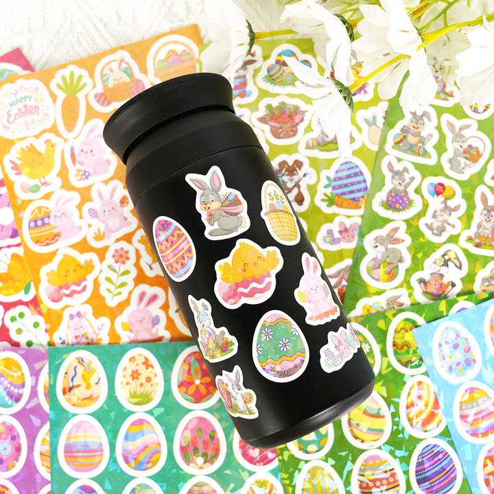 Easter Stickers PVC Holographic Bunny Egg For Journal Crafting