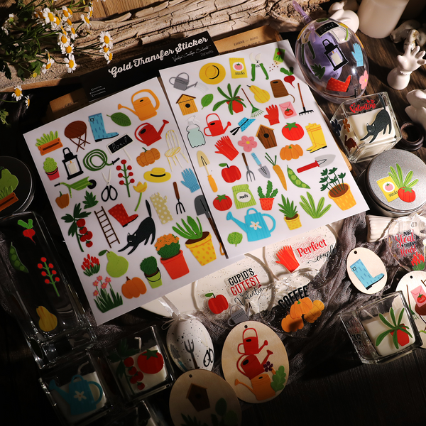 Easter Transfer Stickers Spring Garden Tools Stickers Garden Tool Decoration