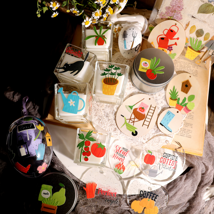 Easter Transfer Stickers Spring Garden Tools Stickers Seasonal Garden Stickers