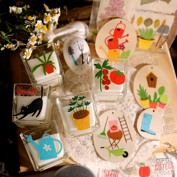 Easter Transfer Stickers Spring Garden Tools Stickers Watering Can Stickers