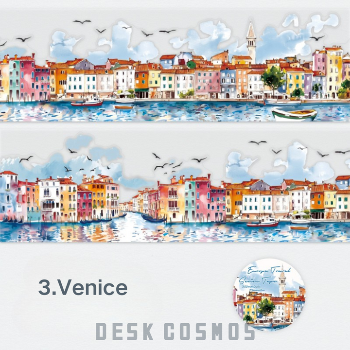 Easy Tear PET Tape for Travel Journal from Travel around Europe series