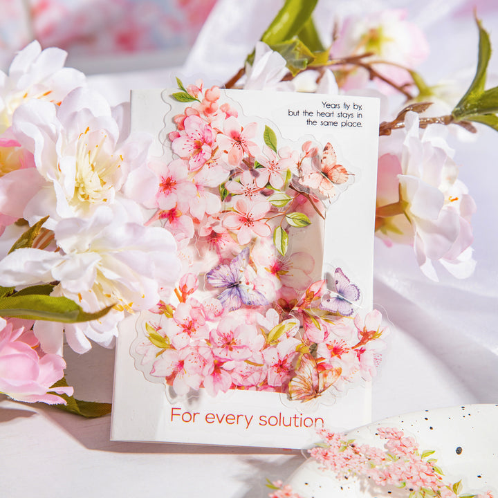 Elegant and Vintage Floral PET Stickers for Planner
