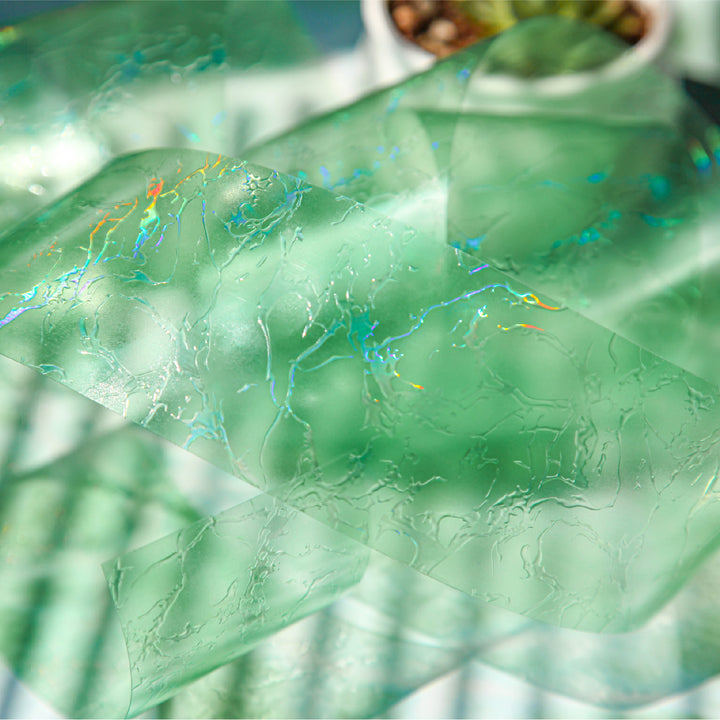 Emerald Green Color Microwave Series Tape Ocean Theme Ripples in Circles Tape Perfect for Scrapbook Additions