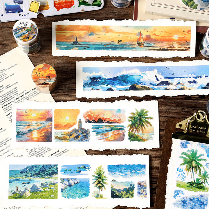 Endless Sea View Washi Tape Artistic DIY Material
