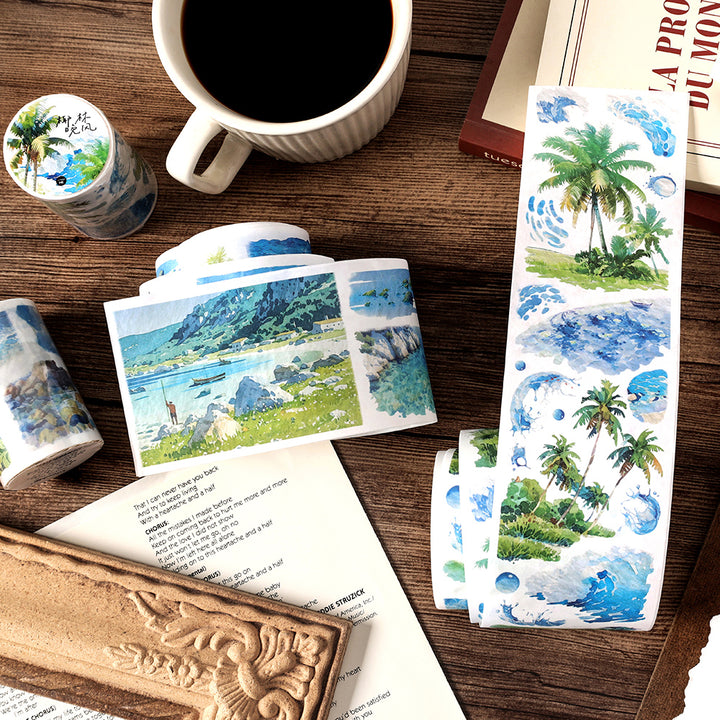 Endless Sea View Washi Tape Natural Scenery Style