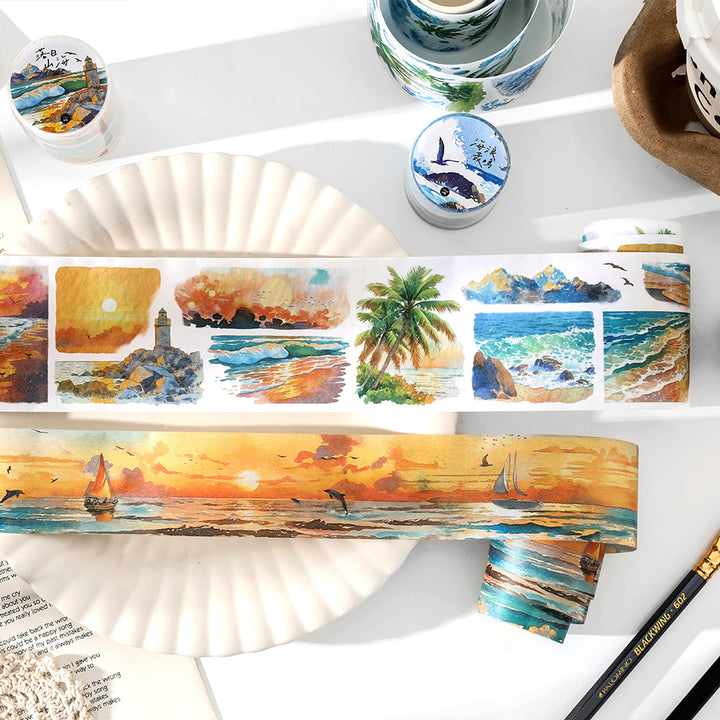 Endless Sea View Washi Tape Ocean Scenery