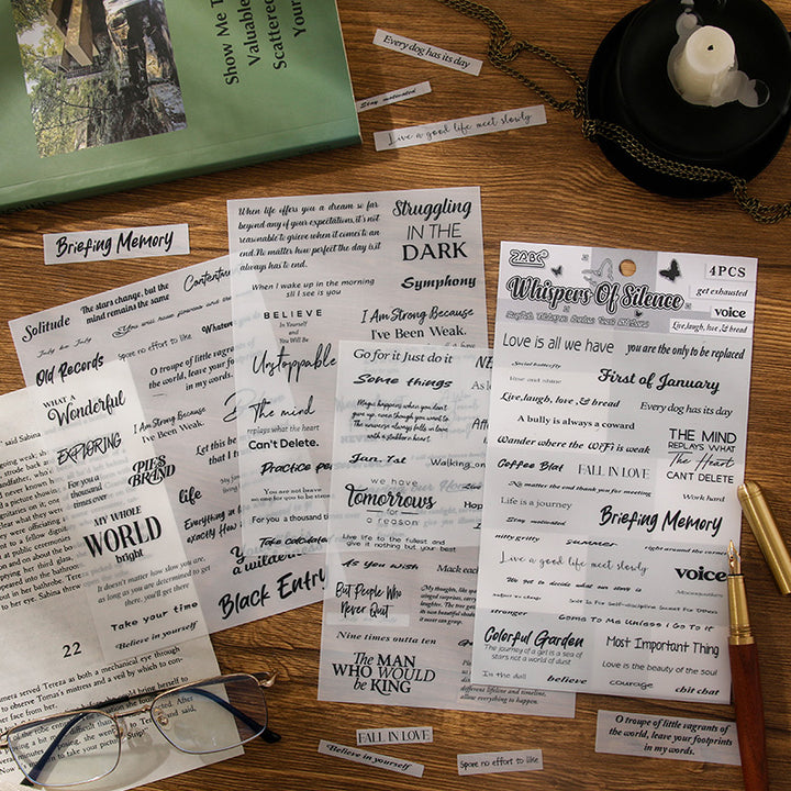 English Chattering PET Stickers Ideal For Cover Art
