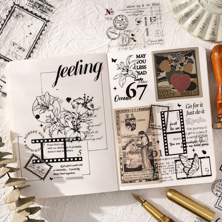 Epistolary Past PET Tape retro sticker set