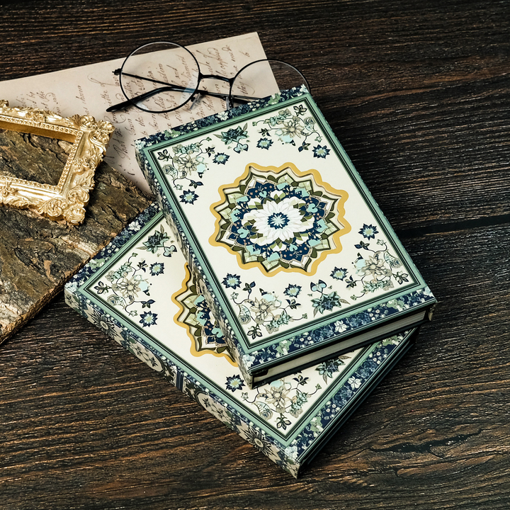 Ethnic Style Retro Floral Planner Journal with Hollow Design Vintage