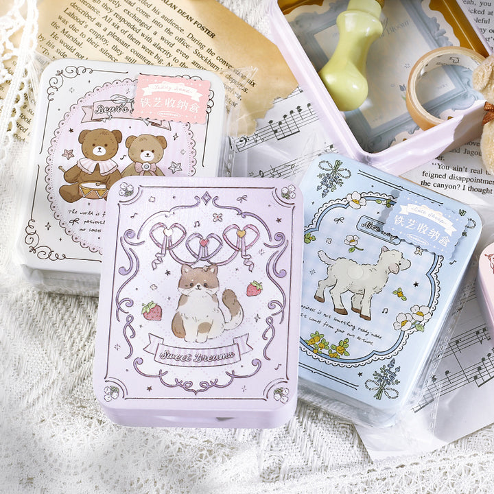 Eurasian Fairy Tales Cute Storage Boxes Kitty Rose Lamb Perfect For Planner