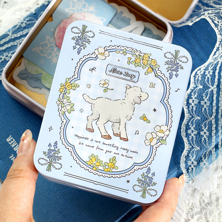 Eurasian Fairy Tales Storage Boxes Garden Lamb Rose Cute Style For Art Project