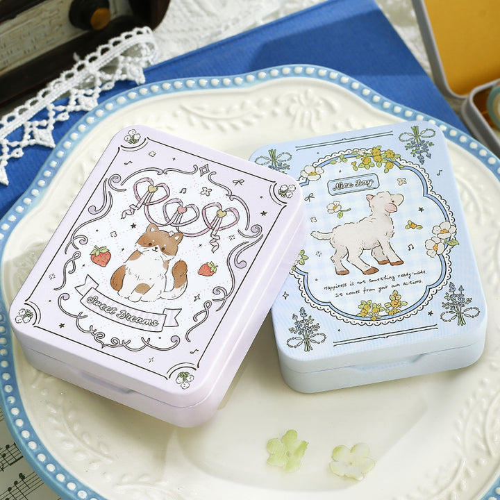 Eurasian Fairy Tales Storage Boxes Kitty Lamb Sweet Style