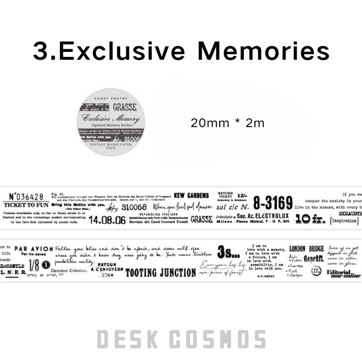 Exclusive Memories Washi Tape - Retro Number Journal Washi Tape