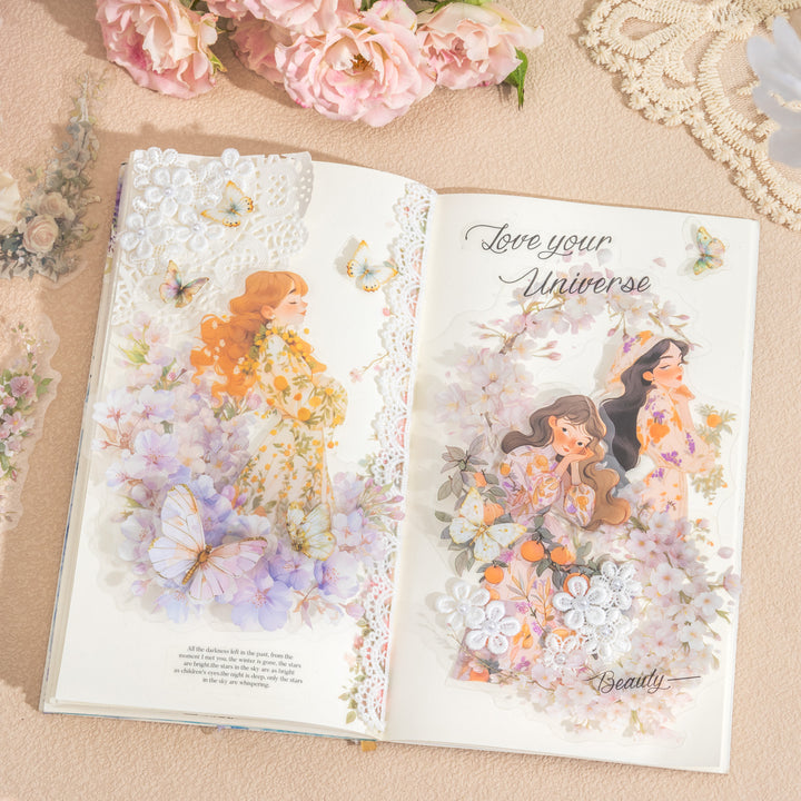 Exquisite Lace Border Stickers for DIY Planner