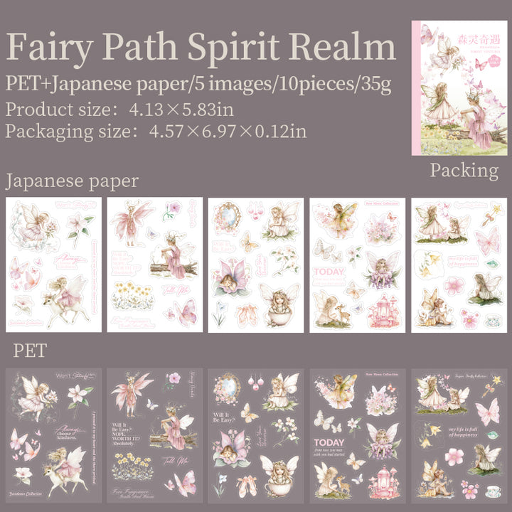 Fairy Path Washi Sticker for Scrapbooking and Journaling