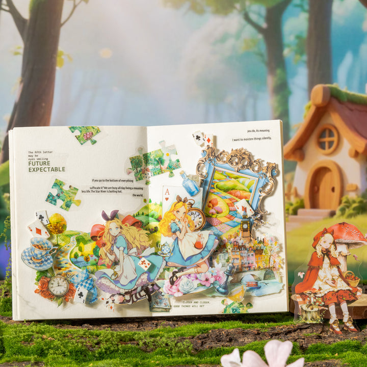 Fairy Tale Adventure PET Stickers Colorful Characters Unique