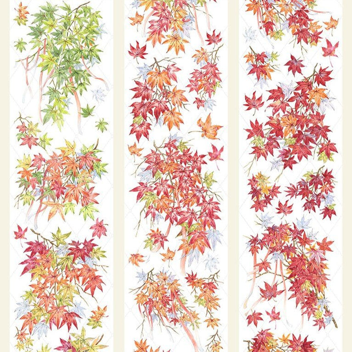 Falling Red Leaves Scenery PET Tape Flower Plant