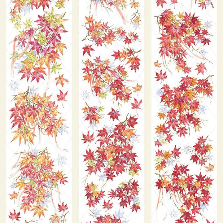 Falling Red Leaves Scenery PET Tape Scrapbook Decoration