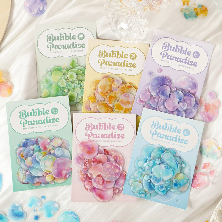Fantasy PET Stickers Dream Bubble Series colorful soft bubble elements
