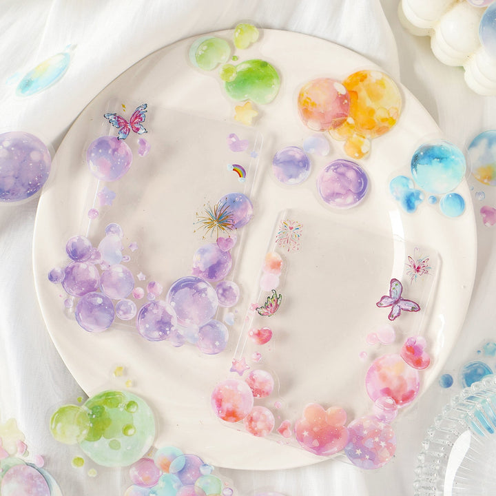 Fantasy PET Stickers Dream Bubble Series for art scrapbook crafts