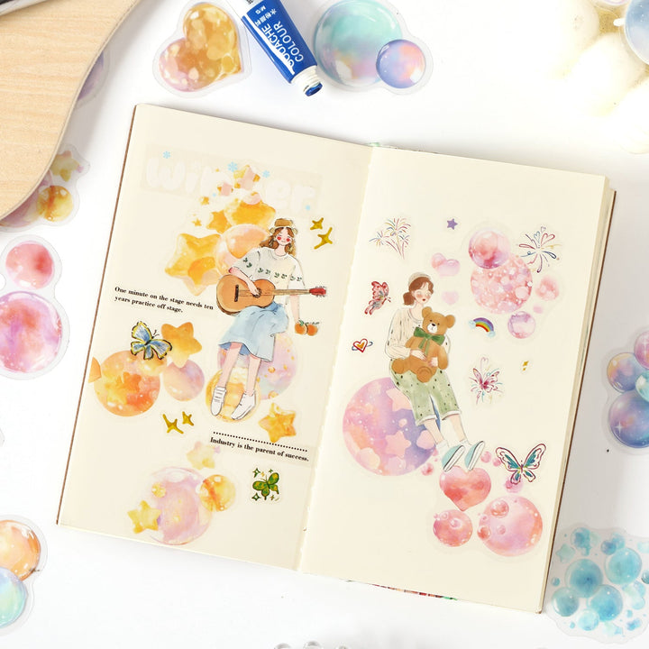 Fantasy PET Stickers Dream Bubble Series journal essential stickers