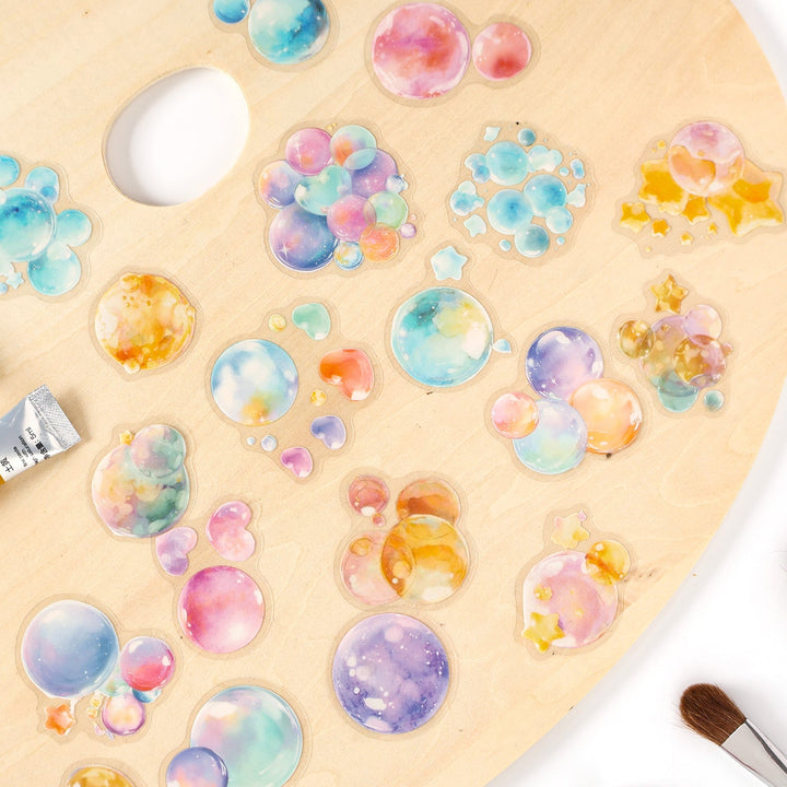 Fantasy PET Stickers Dream Bubble Series transparent soft journal decoration