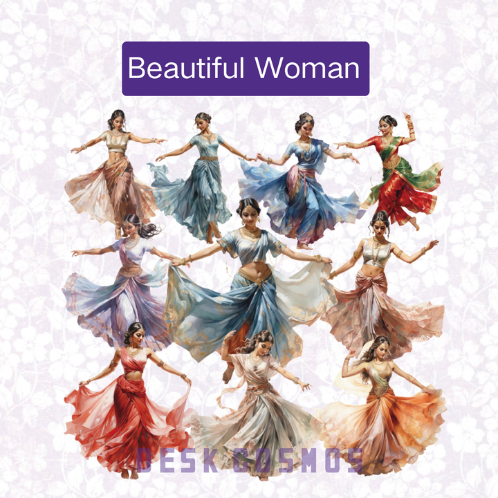 Fantasy Princess Beautiful Woman Elegant Fashion Retro Sticker