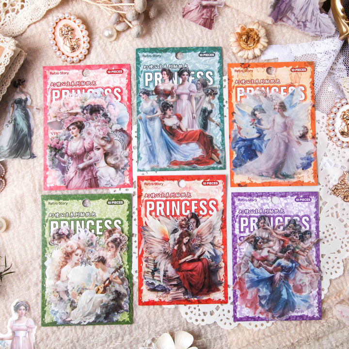 Fantasy Princess PET Stickers Retro Magic Angelic Theme