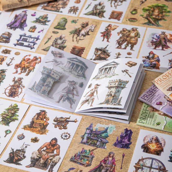 Fantasy Professional Notes Magic Fantasy Character Sticker Book Creative Decoration