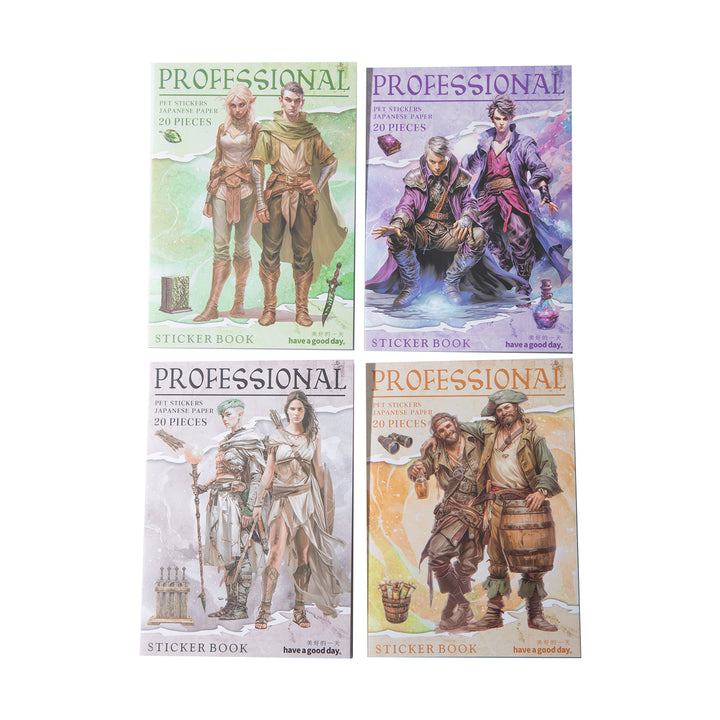Fantasy Professional Notes Magic Fantasy Character Sticker Book Elegant Style