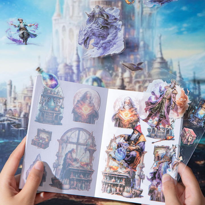 Fantasy Professional Notes Magic Fantasy Character Sticker Book Lovely Scenes