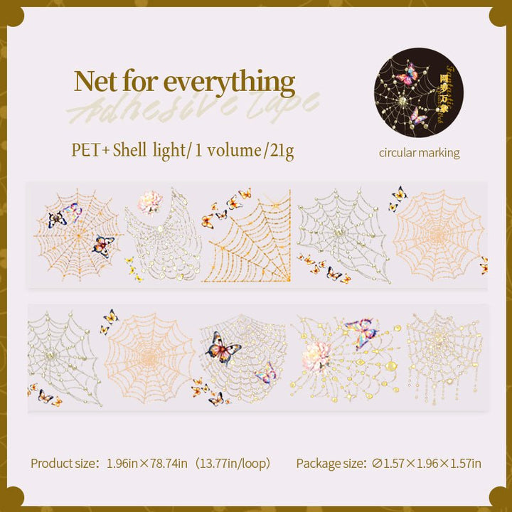 Fantasy Spider Web Decorative Tape for Collage Art Projects