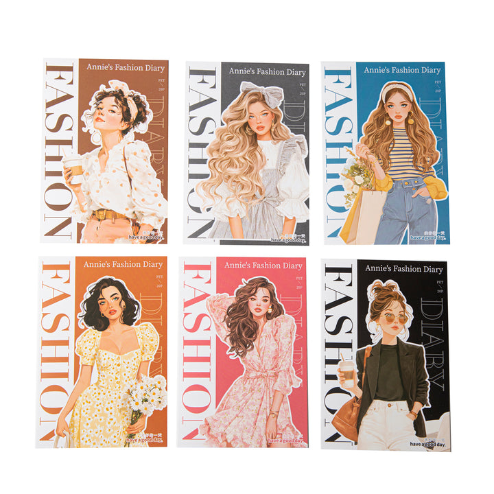 Fashion PET Tape Annie's Fashion Diary Characters Aesthetic Stickers