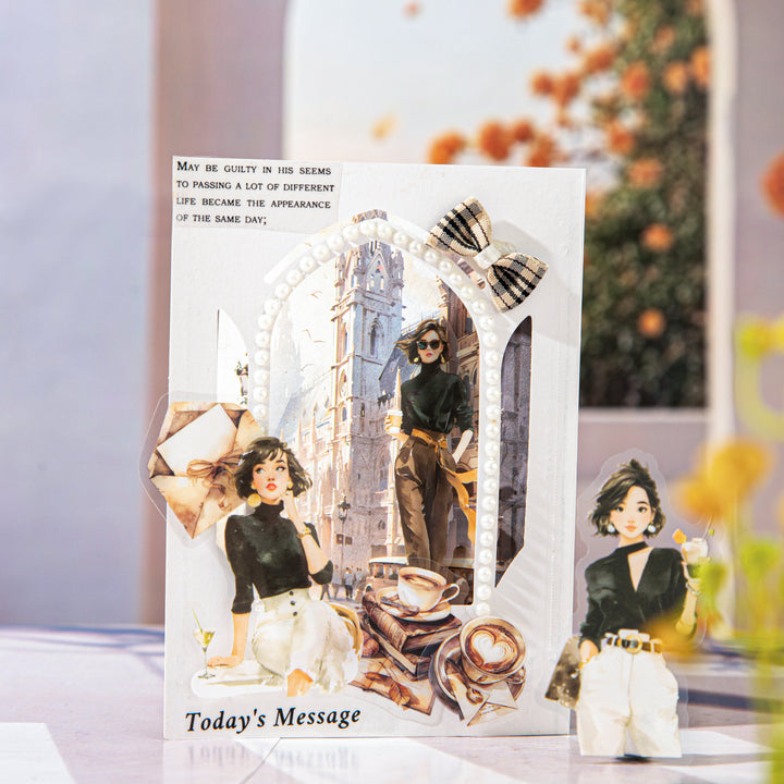 Fashion PET Tape Annie's Fashion Diary Characters Fashion Stickers