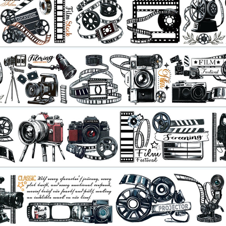 Film PET Tape Retro Movie Scene Collage