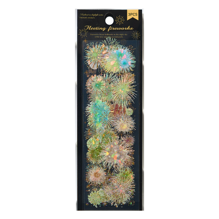 Fireworks PET Stickers Brilliant as Day Luminous Fireworks PET Paper