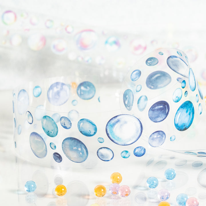 Floating Bubbles Colorful Tape Bubbles Polka Dots Watercolor