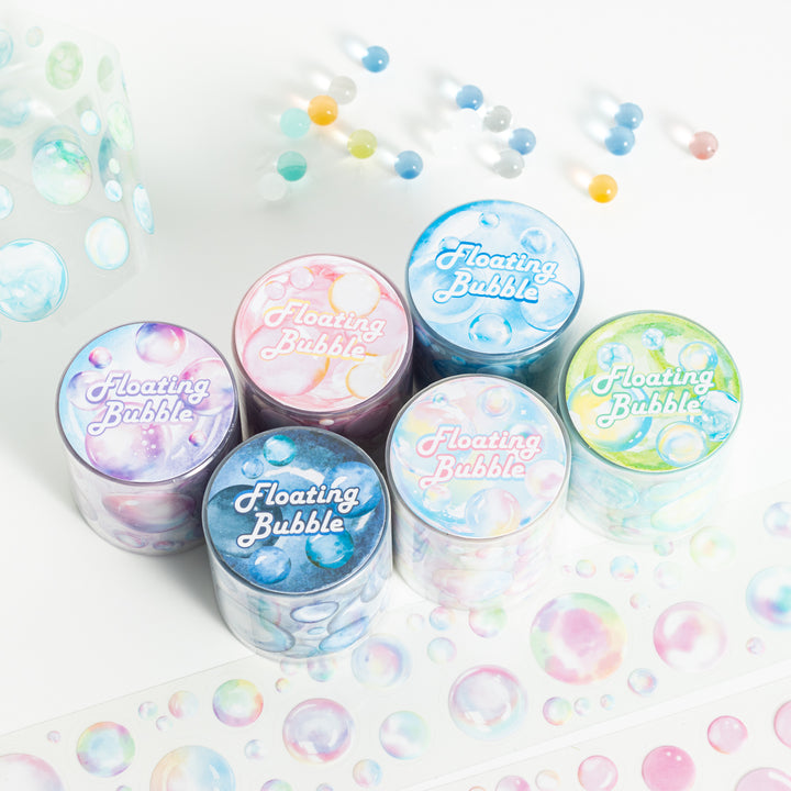 Floating Bubbles PET Tape Polka Dots Watercolor Art