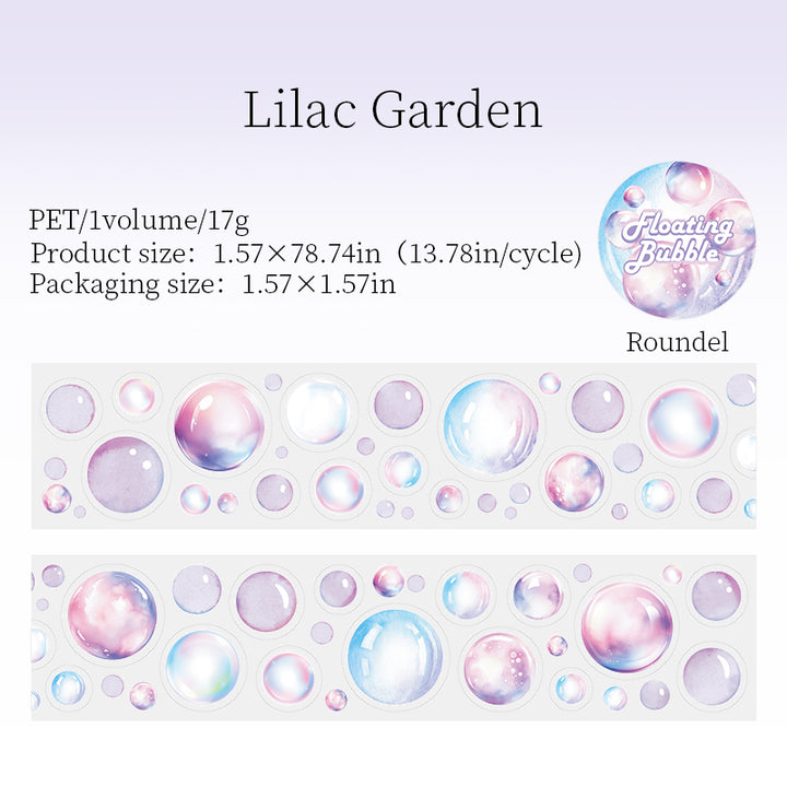 Floating Bubbles Watercolor Polka Dots Tape Bubbles for Journal Lovers