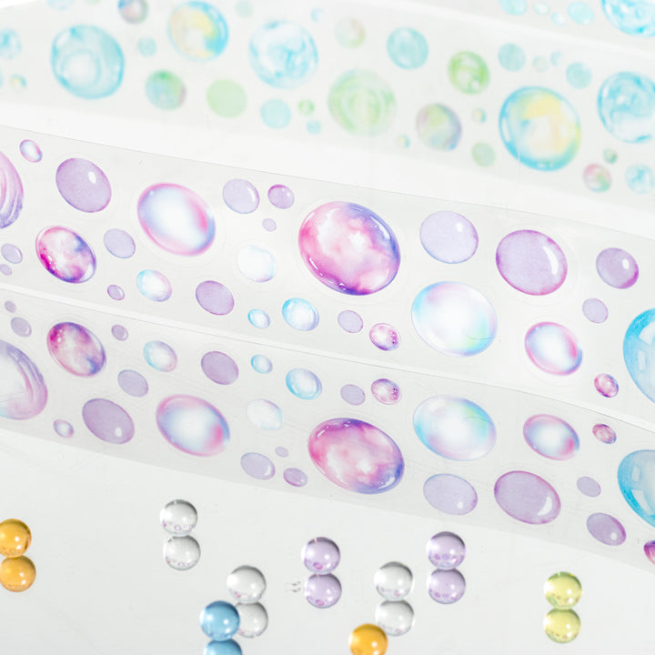 Floating Bubbles Watercolor Tape Bubbles Polka Dots Art