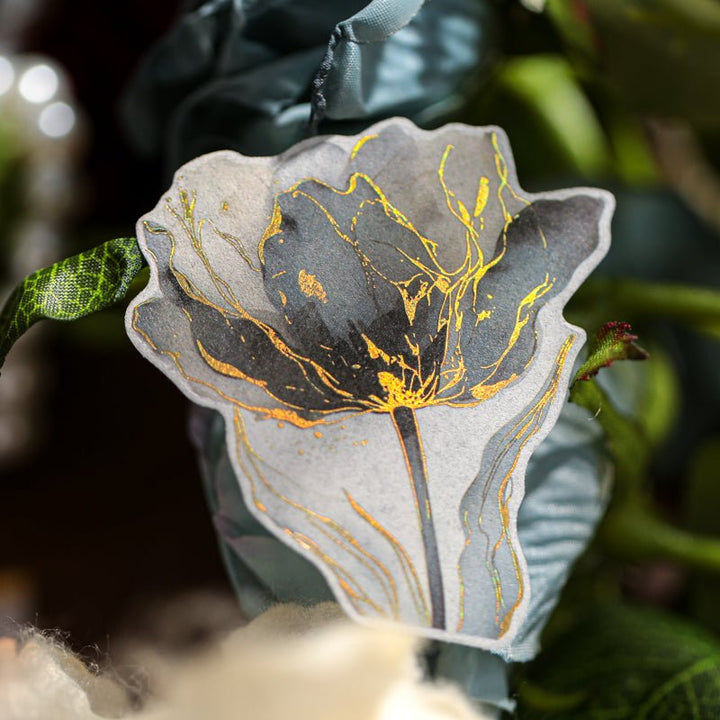 Floating Flower Gilded aesthetic embellishments for handmade journals