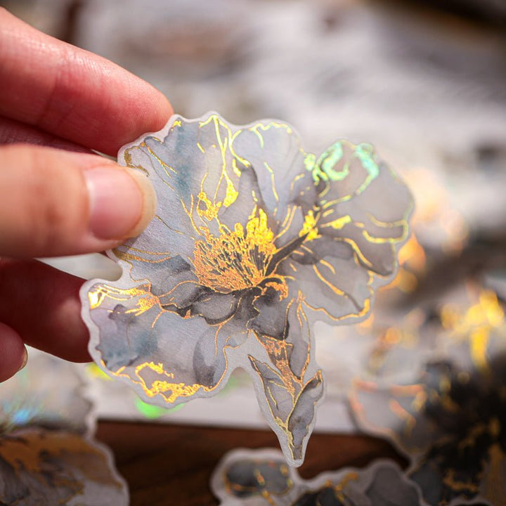 Floating Flower Gilded romantic elements perfect for visual journal
