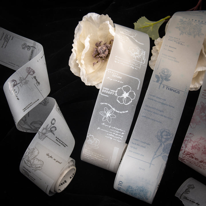 Floral Accompaniment Decorative Craft Tape with Floral Botanical Designs