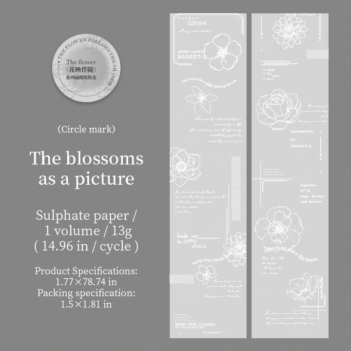 Floral Accompaniment The Blossomsas a Picture Tape Romantic Scrapbook