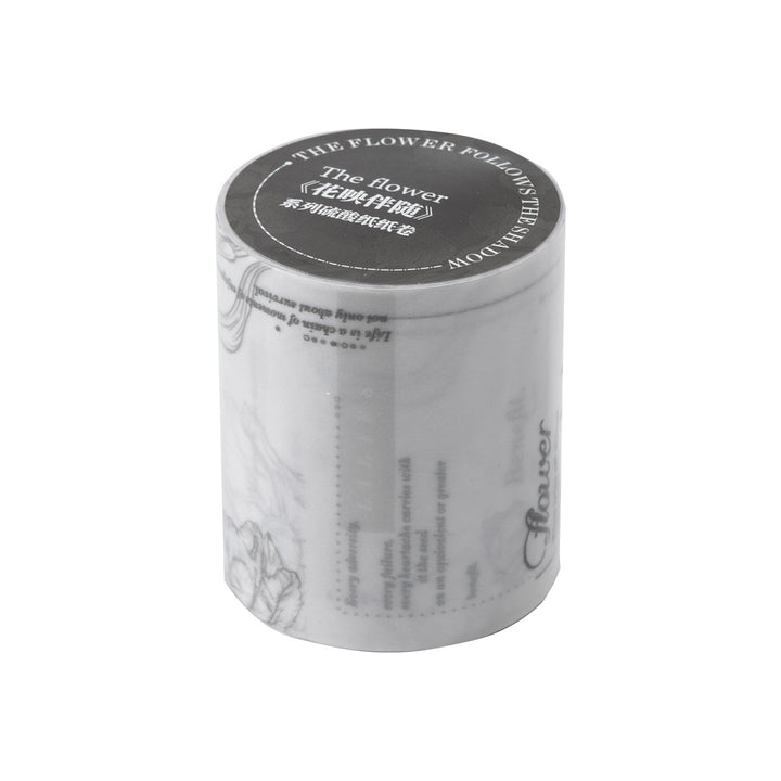 Floral Accompaniment Translucent Sulfate Paper Tape White Background
