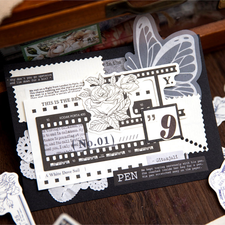 Floral Border Collage Cardstock for DIY Projects