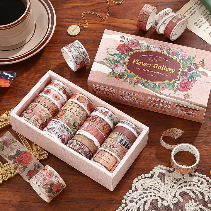 Floral Botanical Washi Tape Set for DIY Journal Scrapbooking