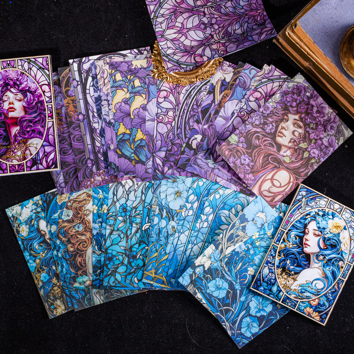 Floral Glass Decoration Journal Material