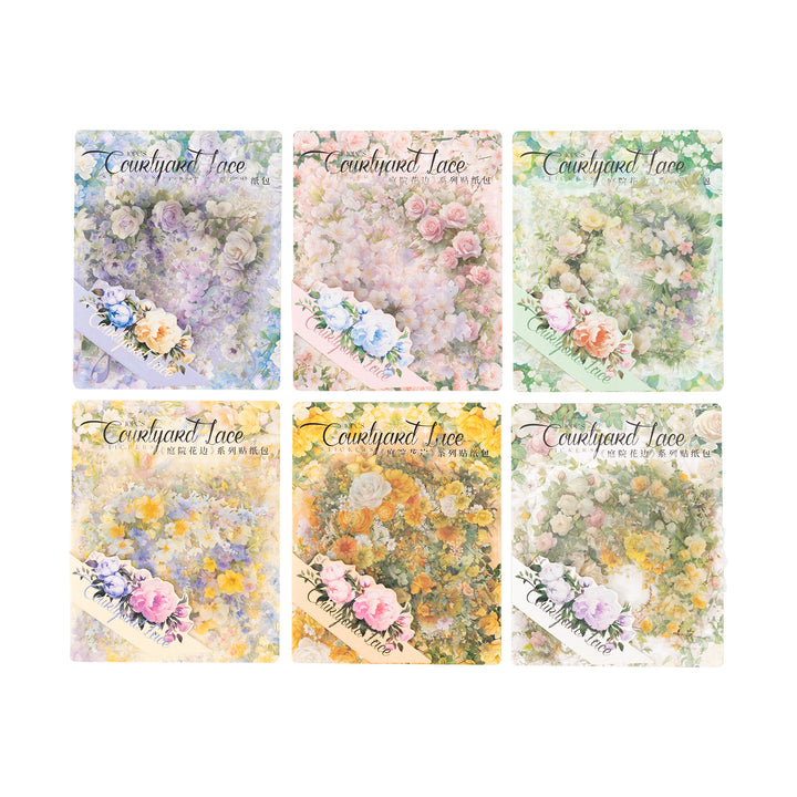 Floral Lace Border Stickers for Planner